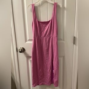 Pink Sleeveless Mid Length Dress